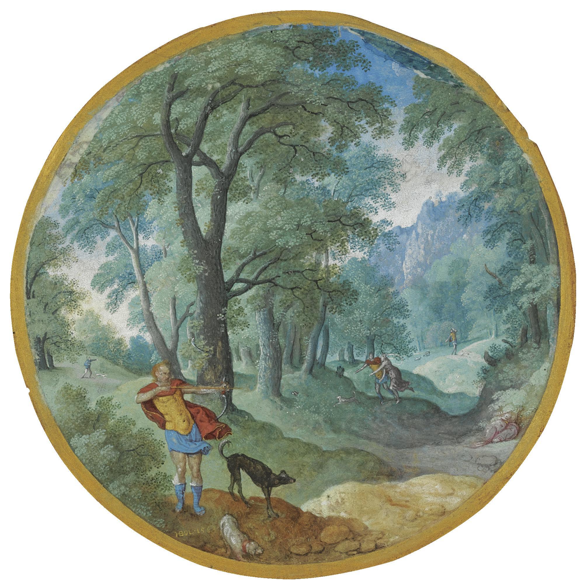 Hans Bol - Wooded Landscape With Silvio And Dorinda