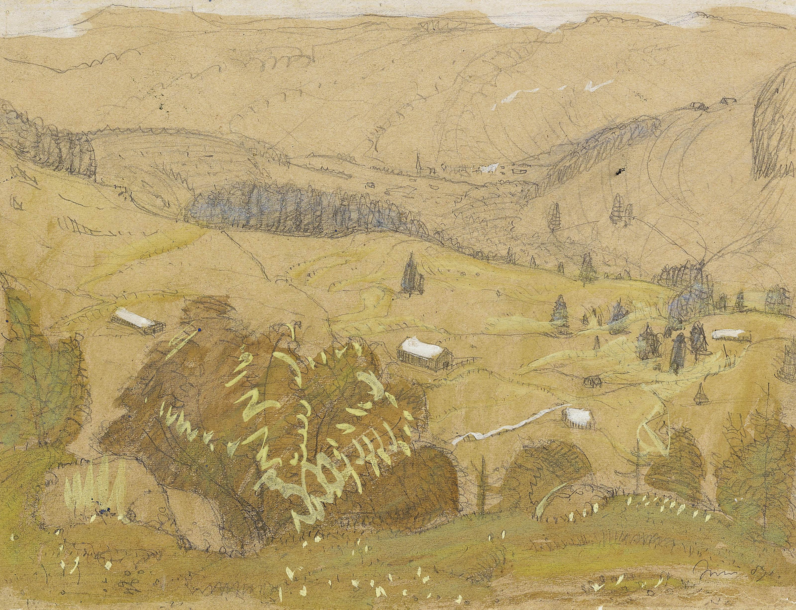 Hans Brühlmann - Blick vom Tanzboden ins Toggenburg, 1903