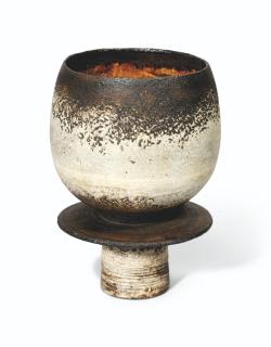 Hans Coper - Composite pot on foot with central disc