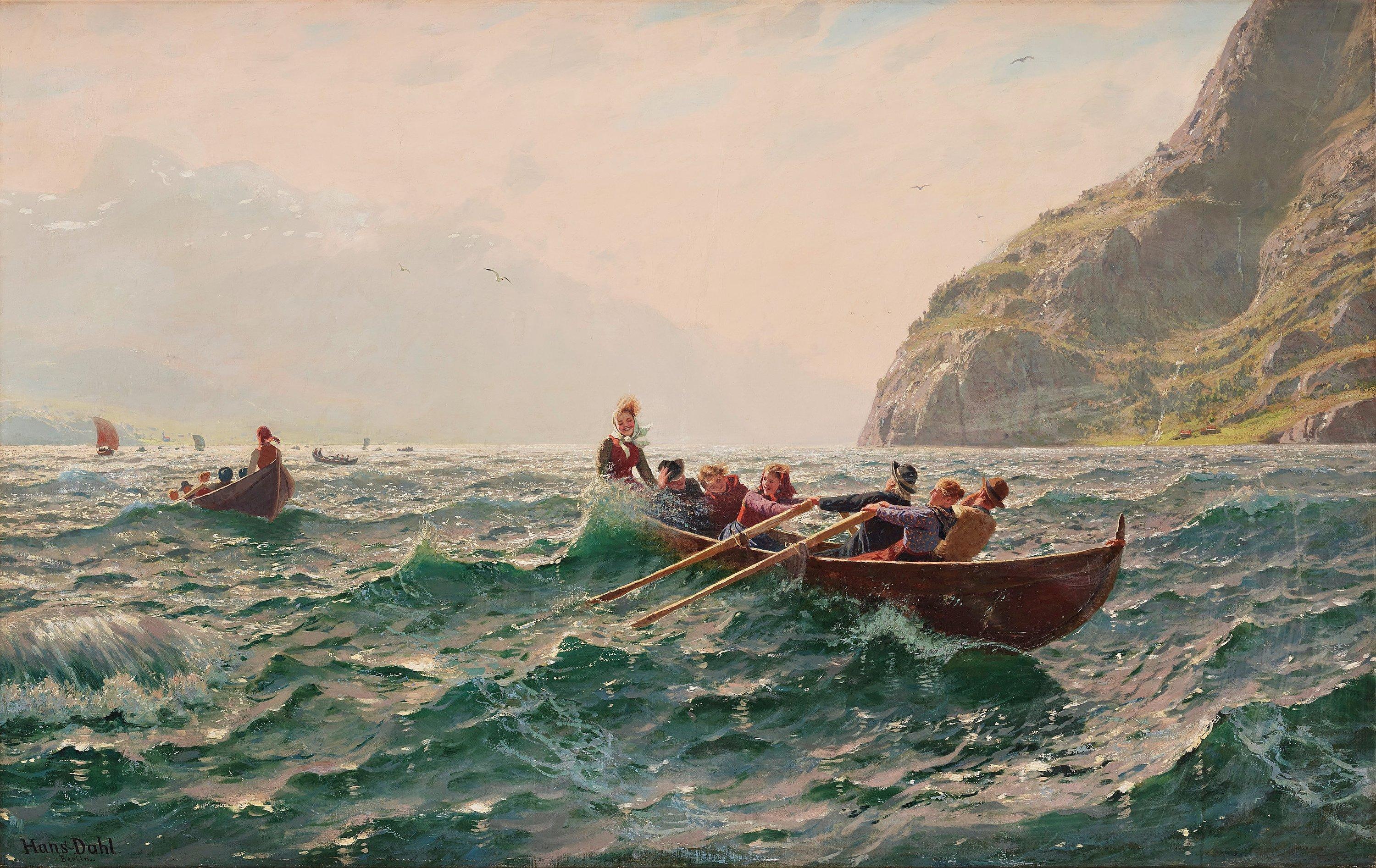 Hans Dahl - Crossing the fjord
