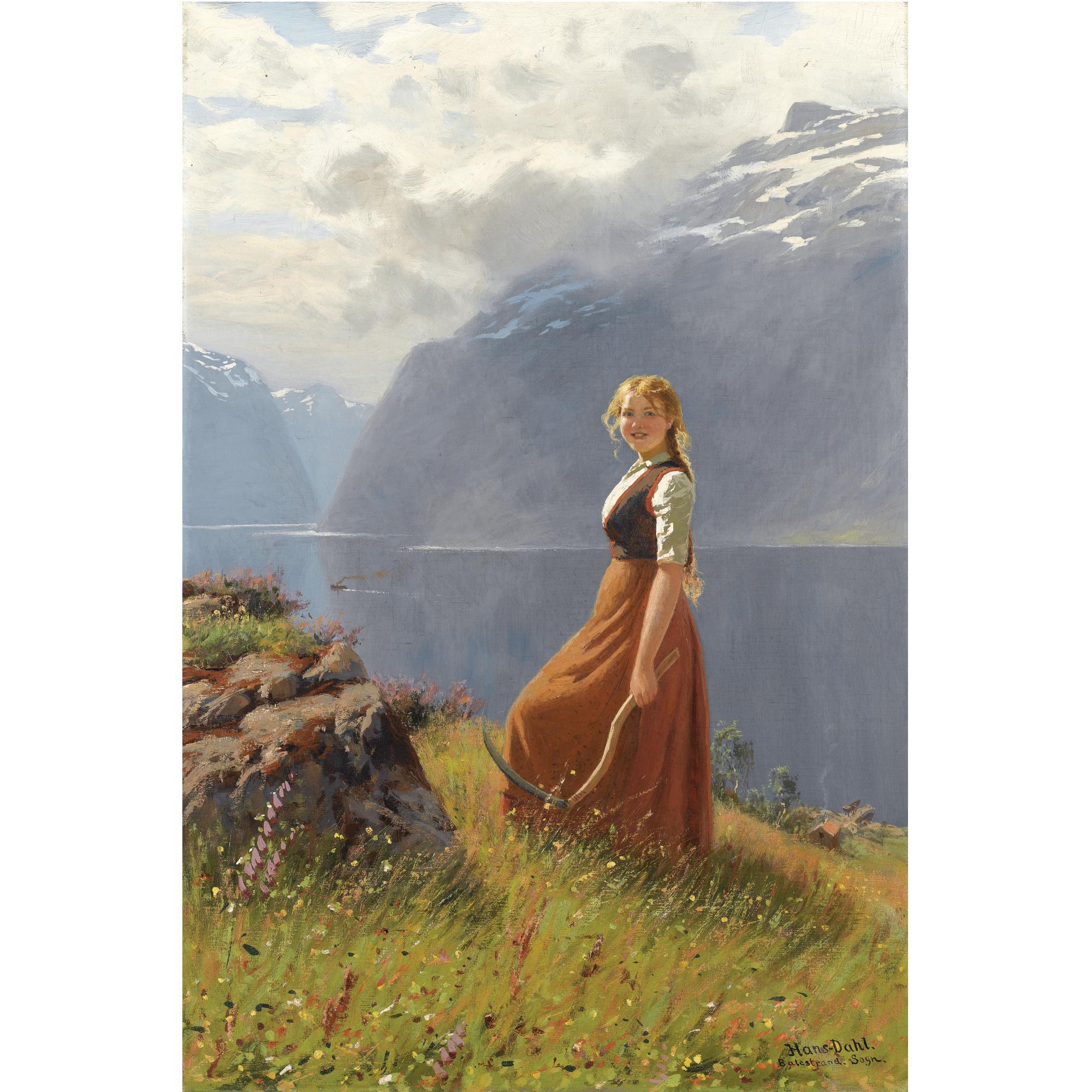 Hans Dahl - Norwegian Den Unge Slåttekaren (The Young Harvester)