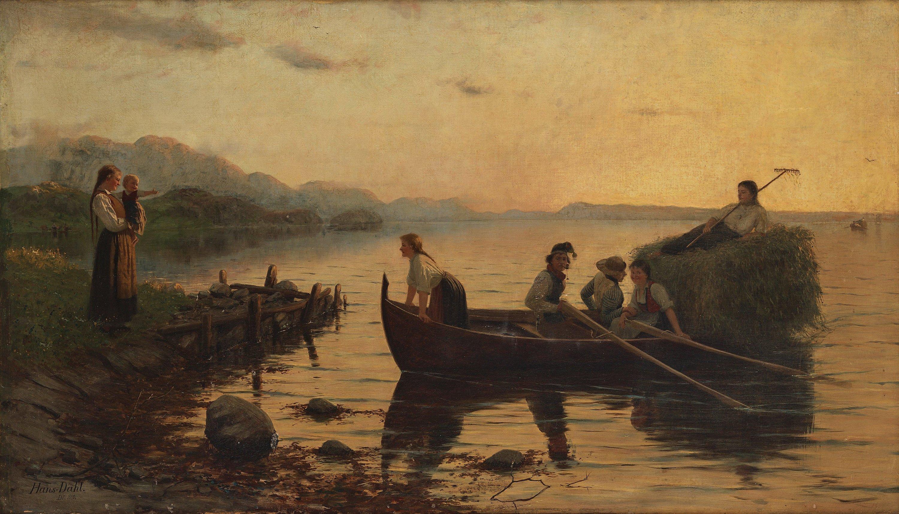 Hans Dahl - The hay boat is coming home