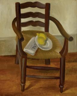 Hans Erni - Stuhl mit Zitronen und Zeitung