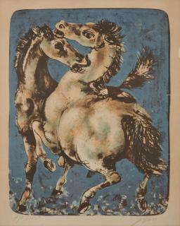Hans Erni - Two Horses