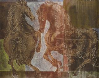 Hans Erni - Two Horses
