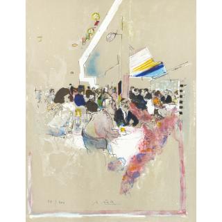 Hans Falk - Kaffeehaus-Szene Coffee House Scene