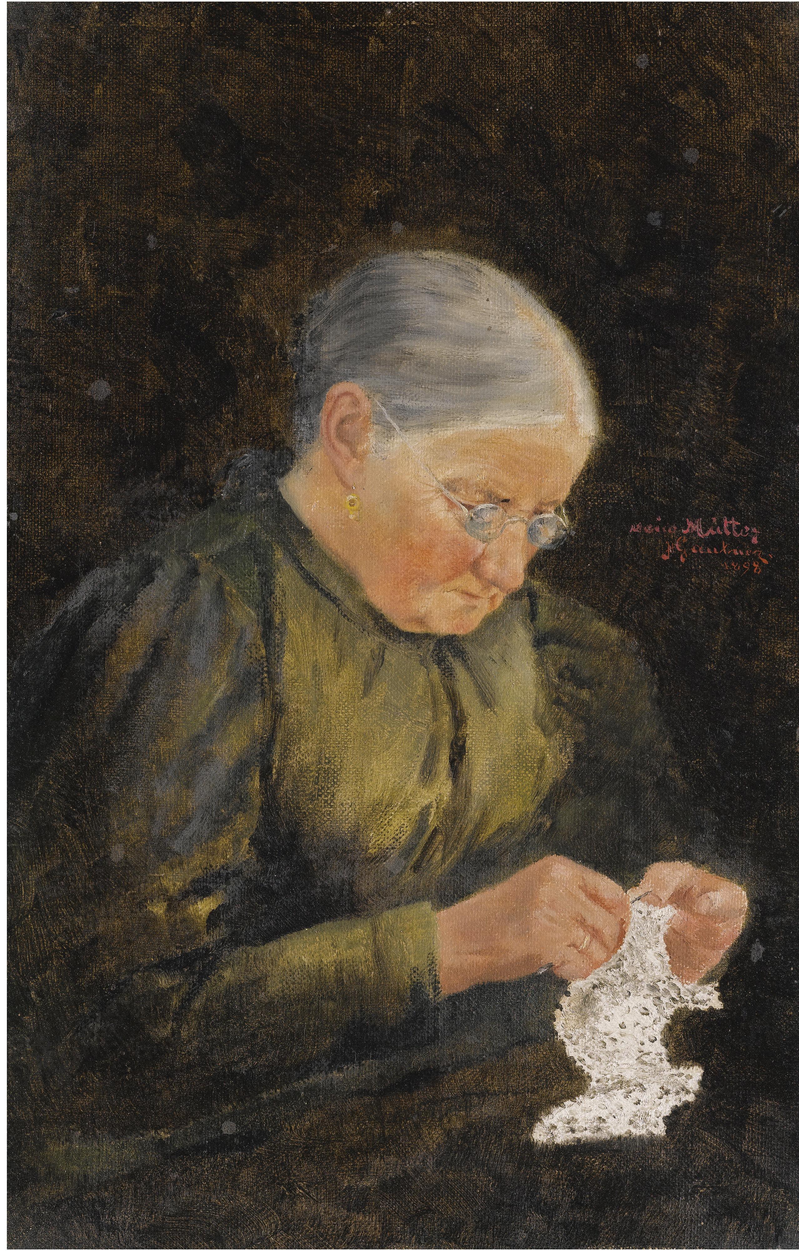 Hans Gantner - Portrait Of The Artist\'S Mother