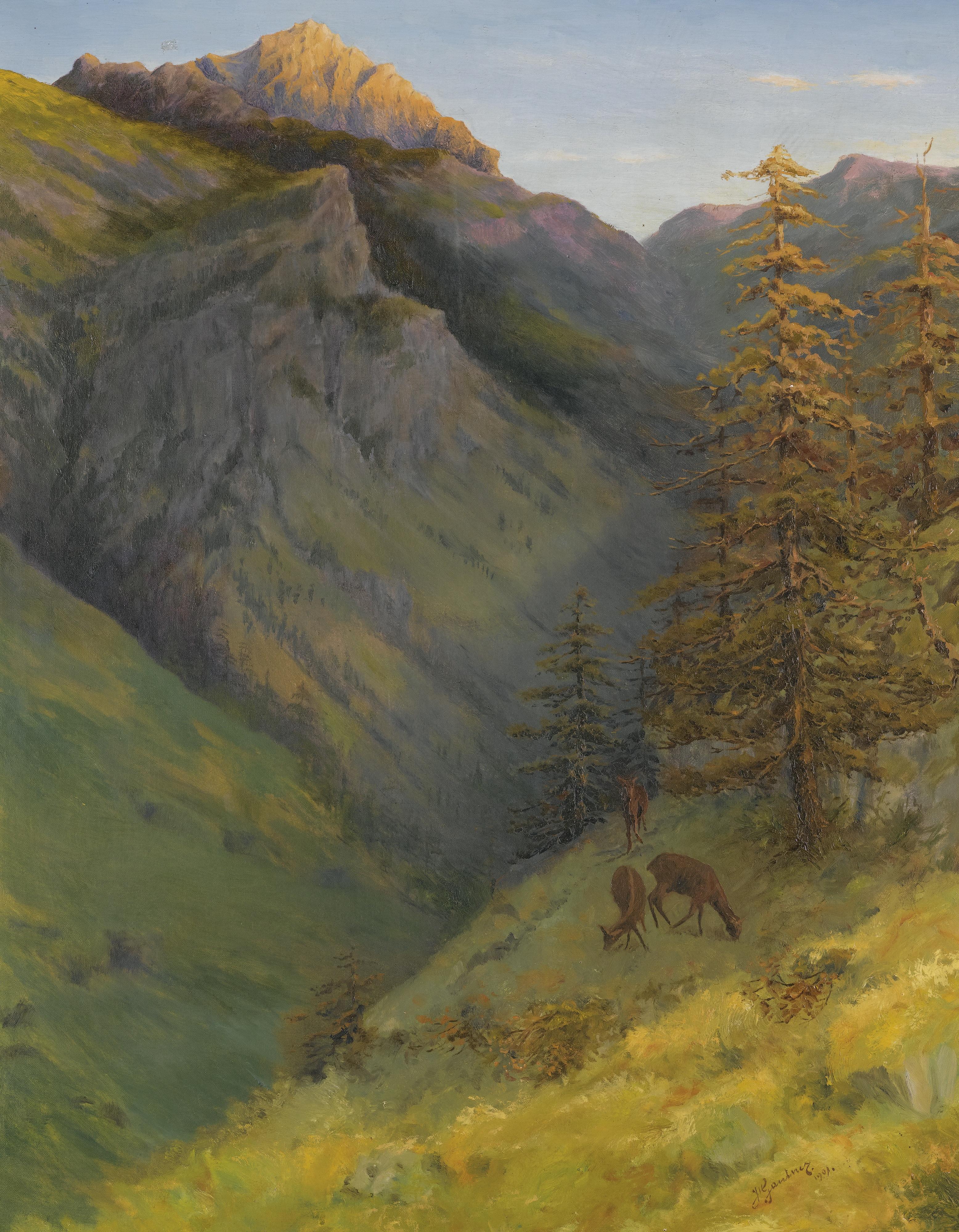 Hans Gantner - The Augustenberg From The Malbuntal Valley