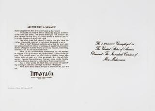 Hans Haacke - Tiffany Cares