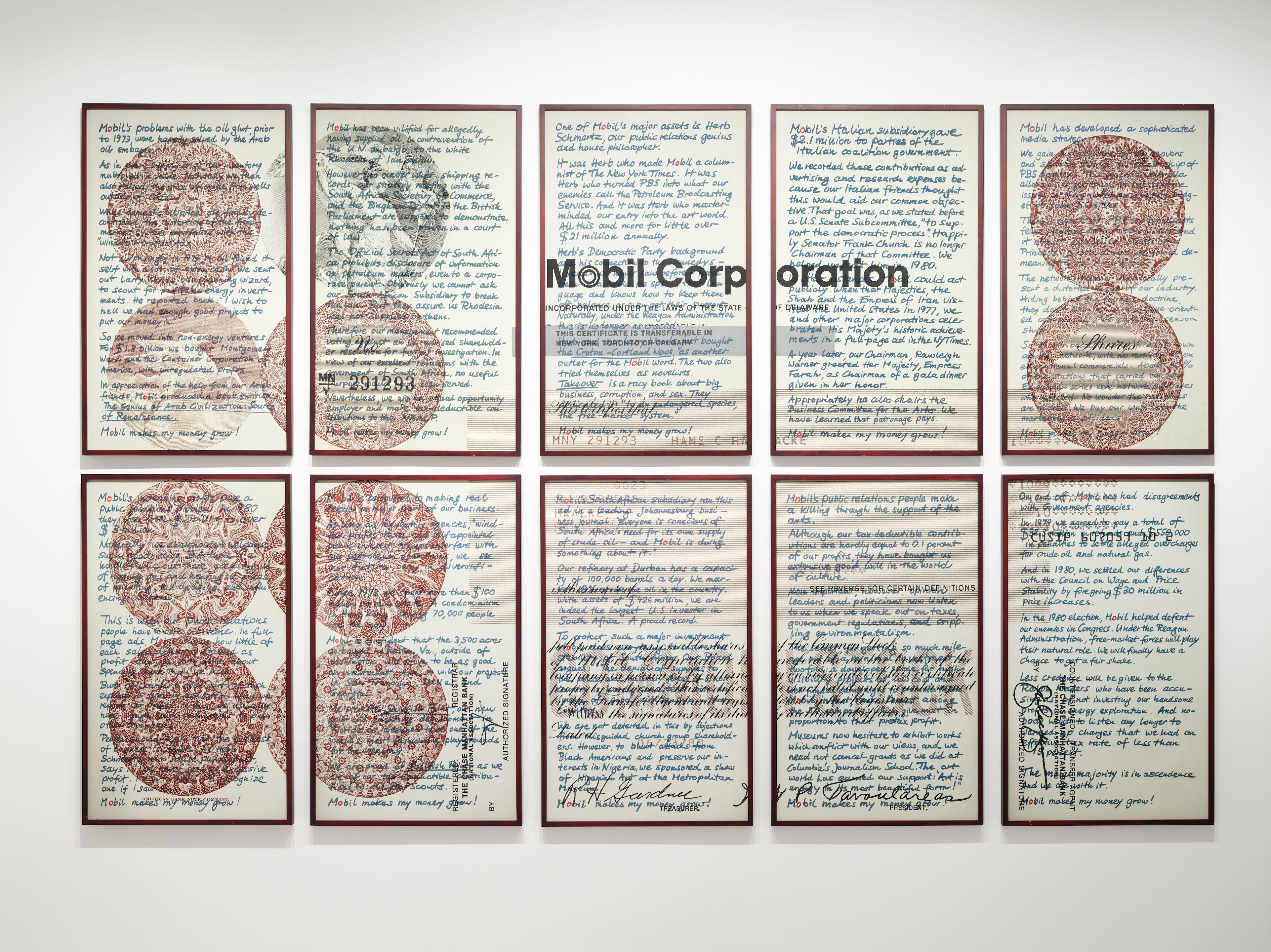 Hans Haacke - Upstairs at Mobil: Musings of a Shareholder