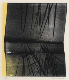 Hans Hartung - One plate, from La Foudre pilote l\'univers