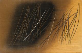 Hans Hartung - T1961-H10Signed And Dated 61; Titled On The Stretcher On The Back; Acrylic On Canvas.