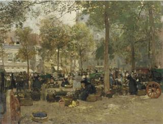 Hans Hermann - Markt in Vlissingen: a busy market