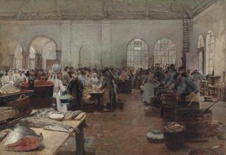 Hans Hermann - The fish market, Amsterdam