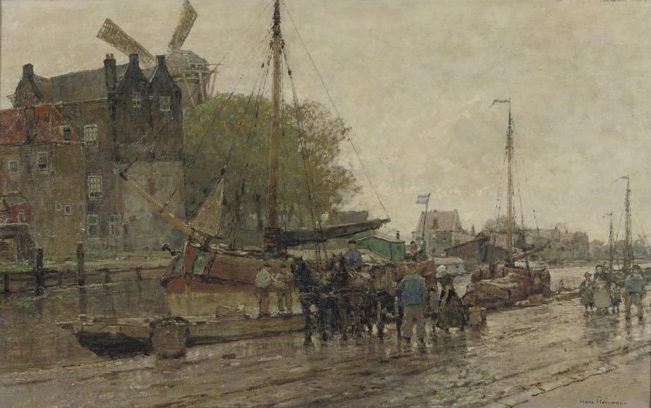 Hans Herrmann - Along a busy quay