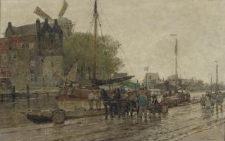 Hans Herrmann - Along a busy quay
