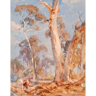 Hans Heysen - Australian Cattle Under Trees