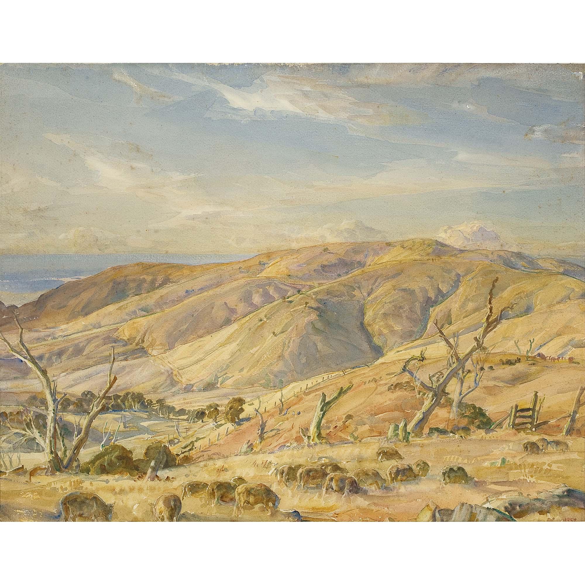 Hans Heysen - Australian The Hills Of Rapid Bay