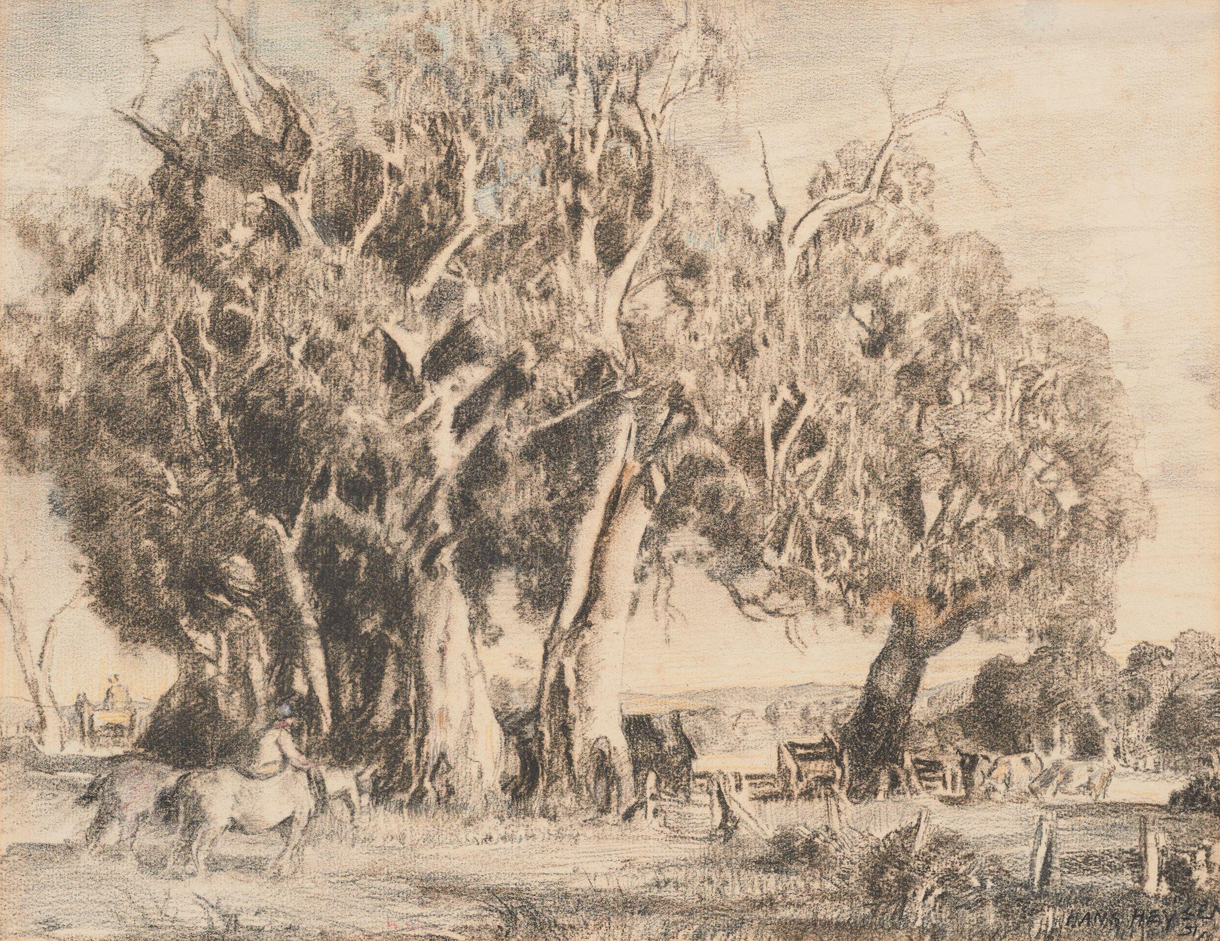 Hans Heysen - Rural Landscape, 1951