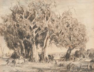 Hans Heysen - Rural Landscape, 1951