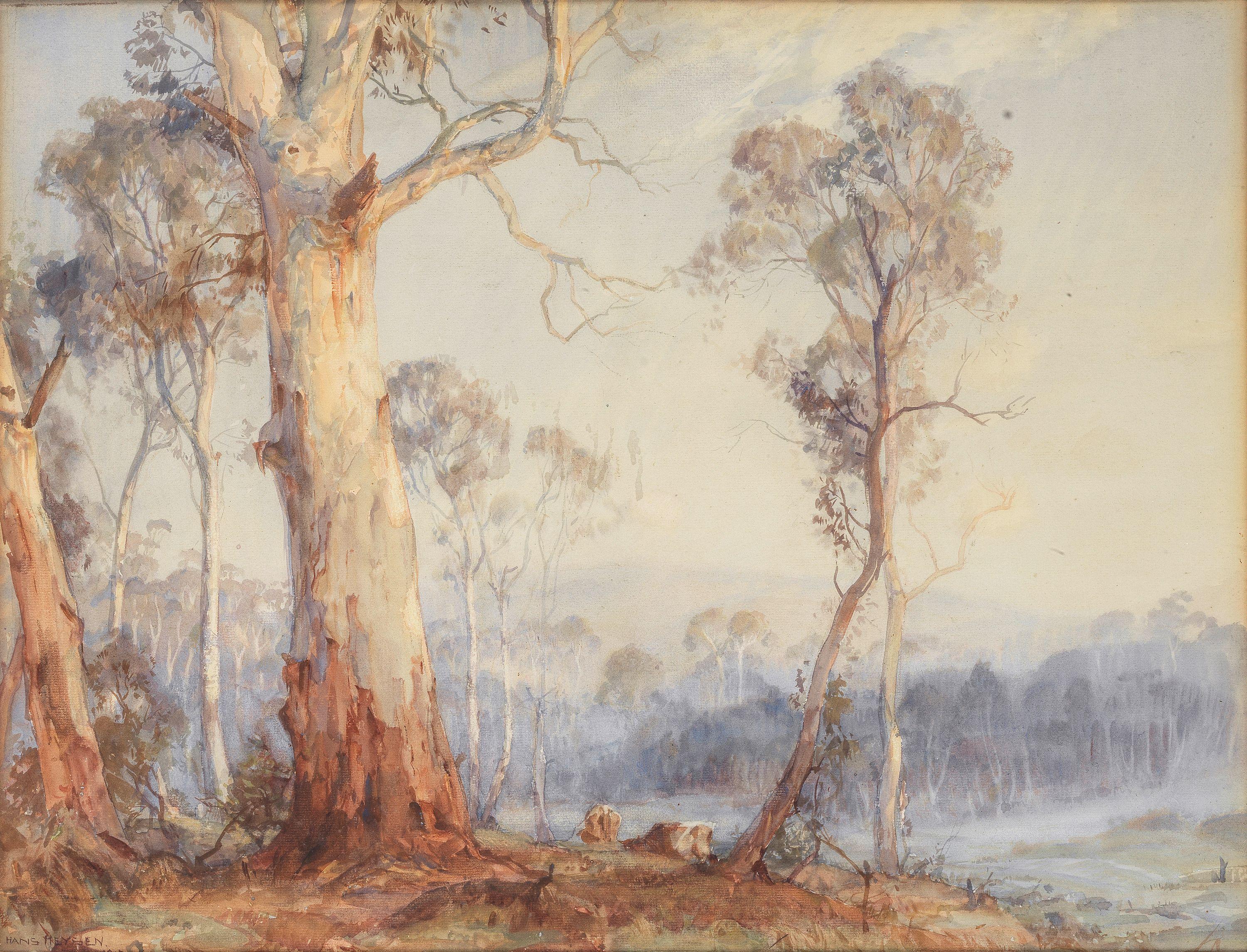 Hans Heysen - The Edge of the Clearing, 1915
