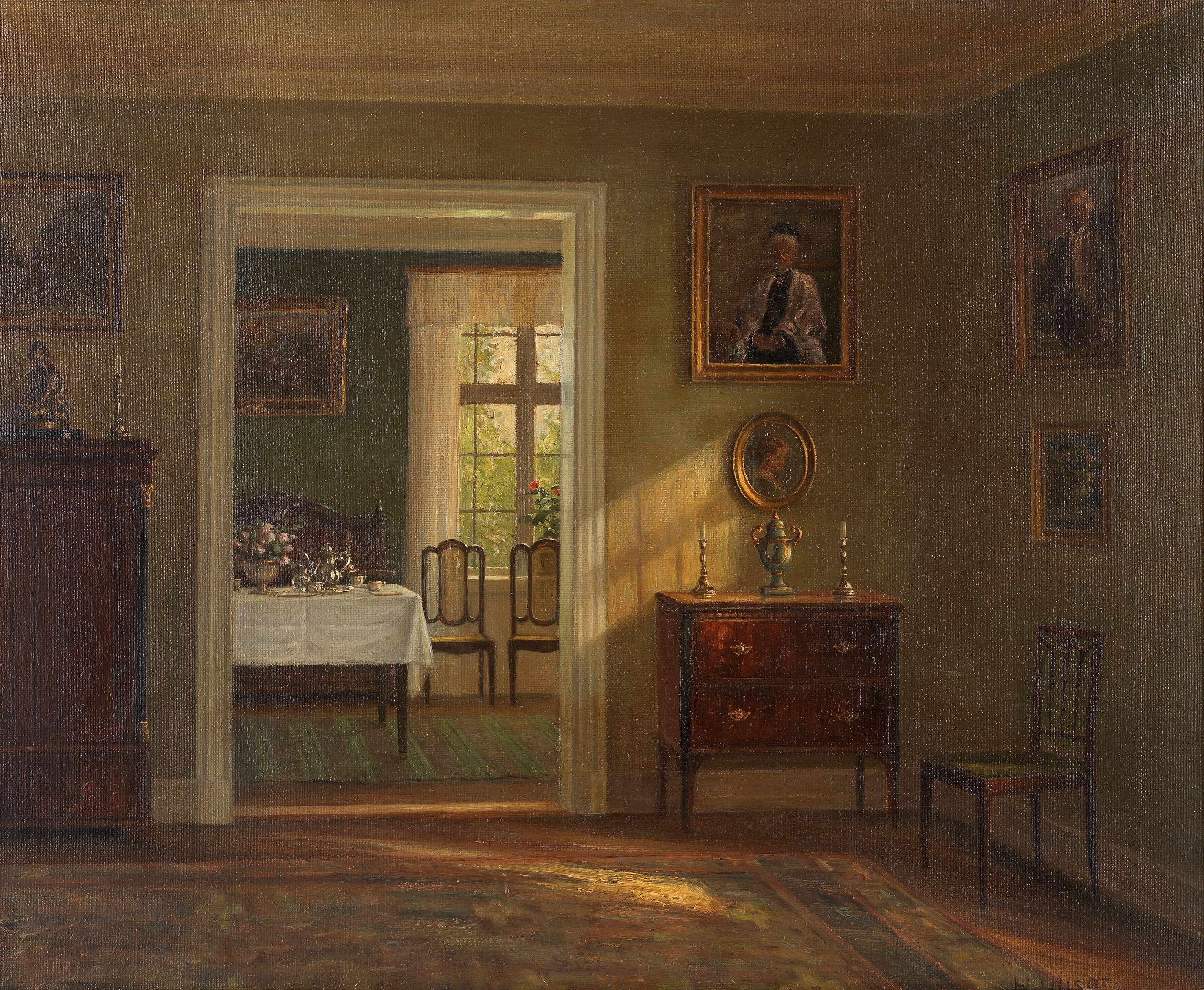 Hans Hilsoe - Interior scene