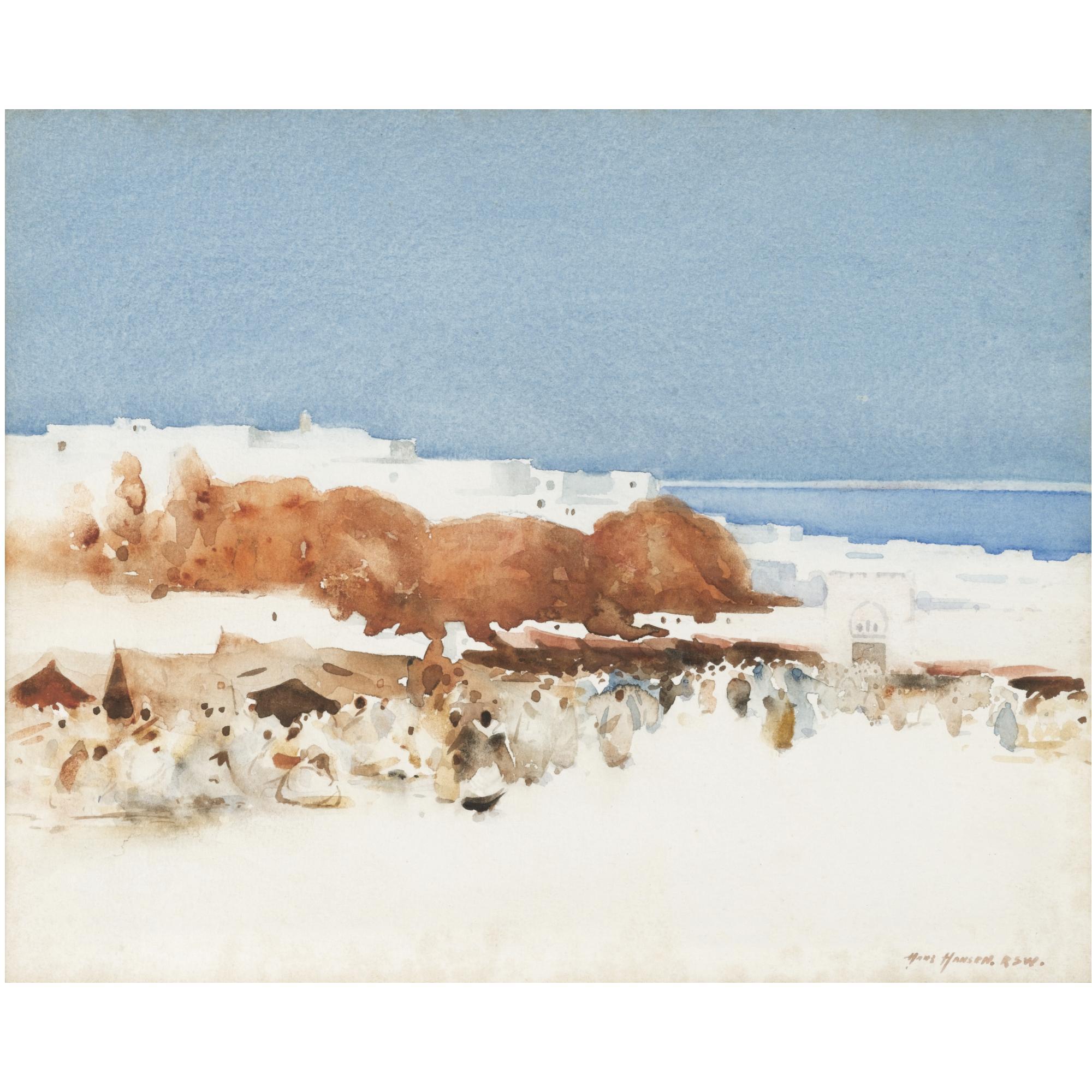 Hans Jacob Hansen - A North African Encampment