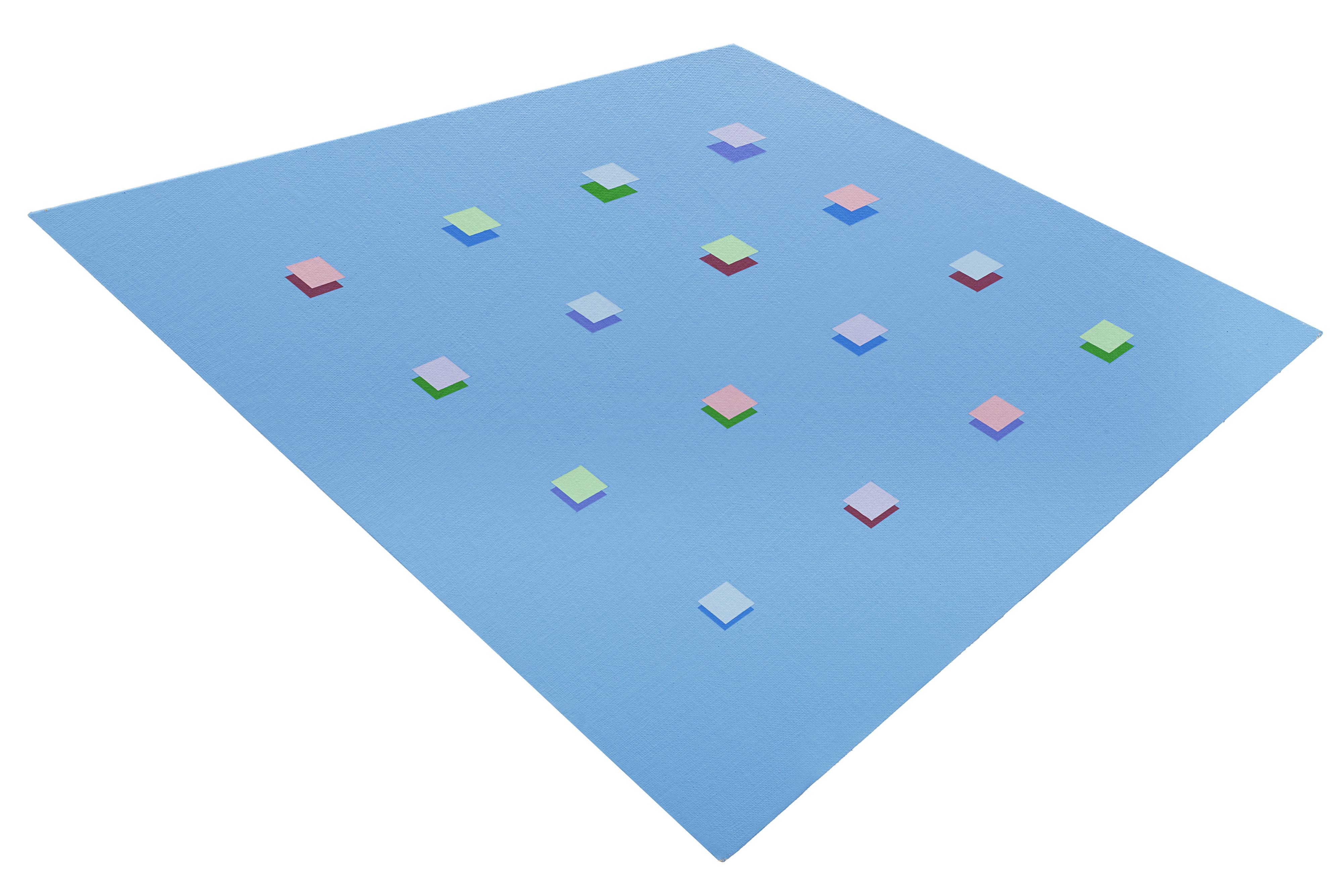 Hans-Jörg Glattfelder - Kleine Viererpermutation auf Blau