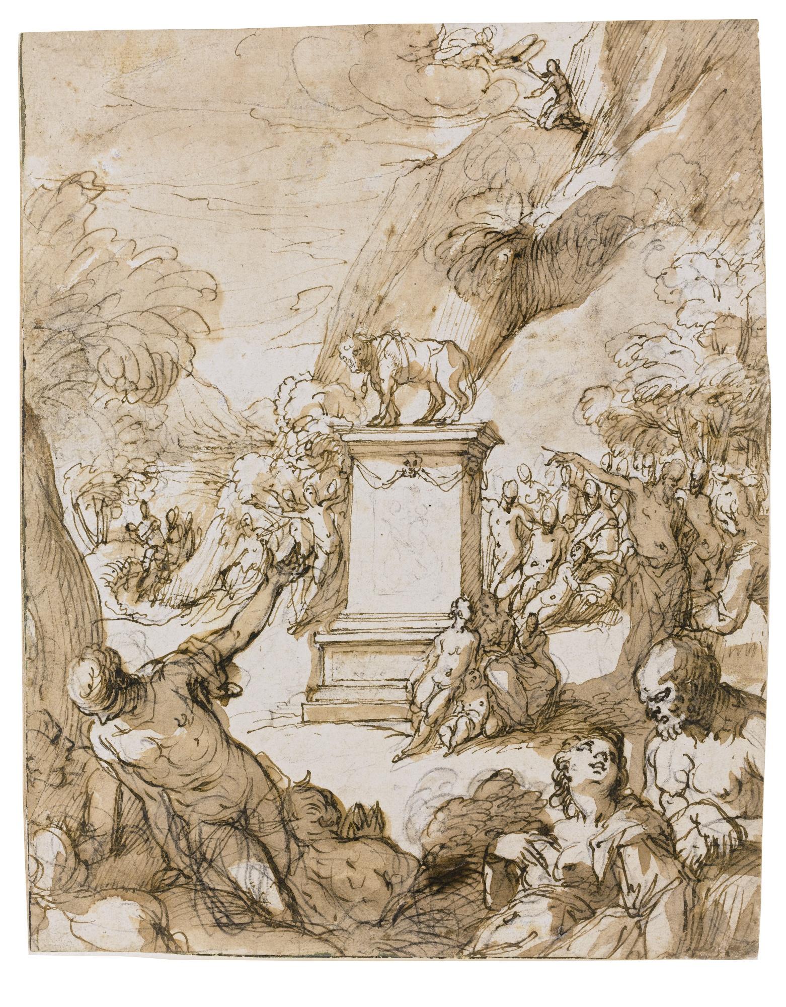 Hans Johann Rottenhammer The Elder - The Adoration Of The Golden Calf