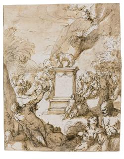 Hans Johann Rottenhammer The Elder - The Adoration Of The Golden Calf