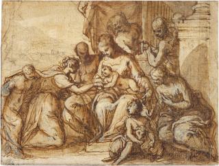 Hans Johann Rottenhammer The Elder - The Mystic Marriage Of St. Catherine