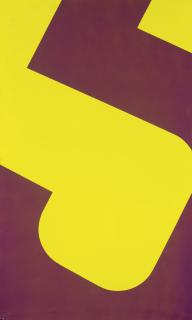 Hans Koetsier - Aubergine/ Yellow/ Diagonal/ Five