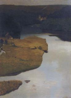 Hans Licht - Das Muldethal gegen Abend