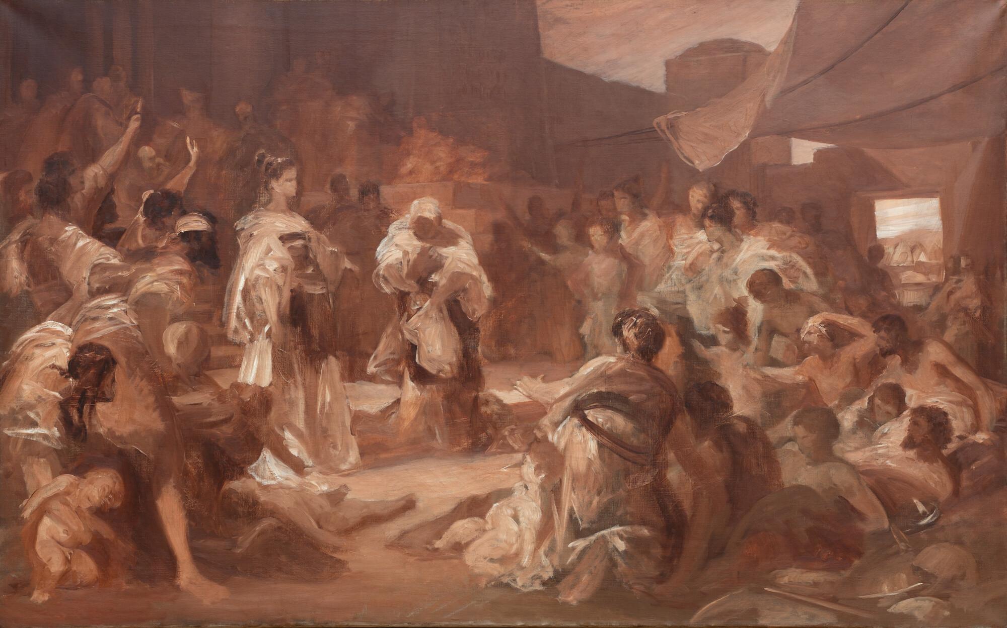 Hans Makart - Judith und ihre Dienerin mit dem Kopf des Holofernes in Bethulia