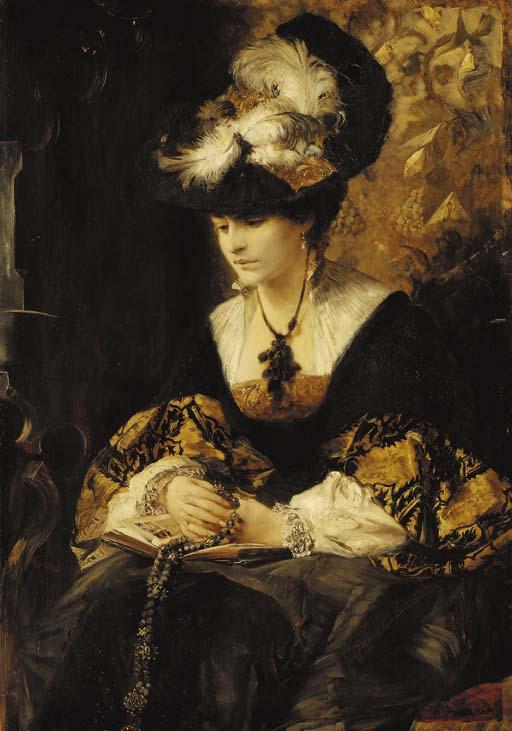 Hans Makart - Portrait of Gräffin Pálffy