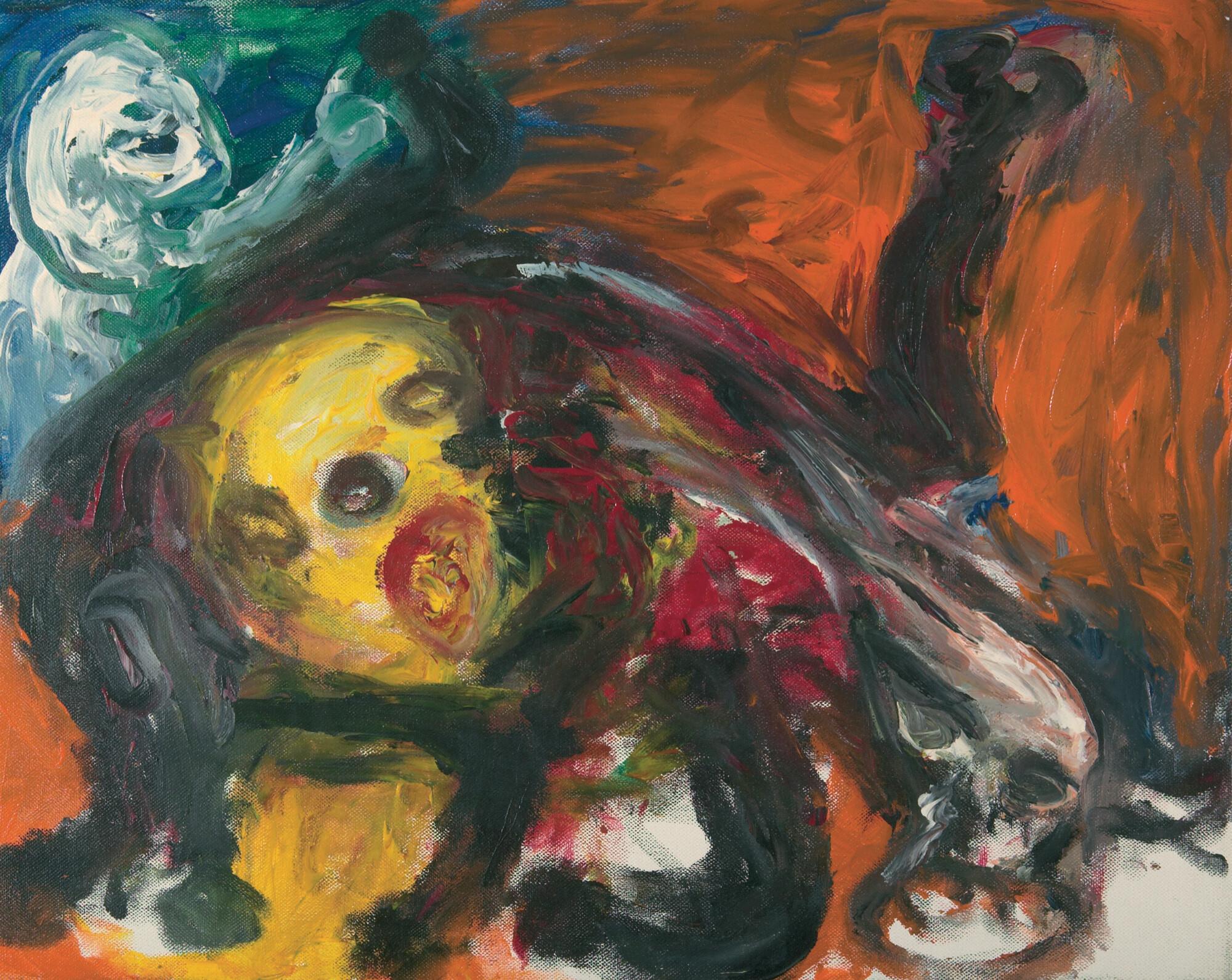 Hans Matthäus Bachmayer - Ohne Titel (Komposition mit Fabelwesen).