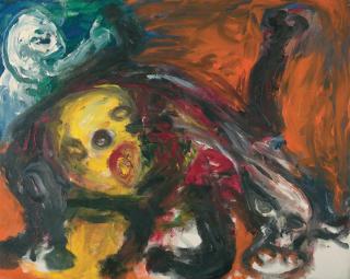 Hans Matthäus Bachmayer - Ohne Titel (Komposition mit Fabelwesen).