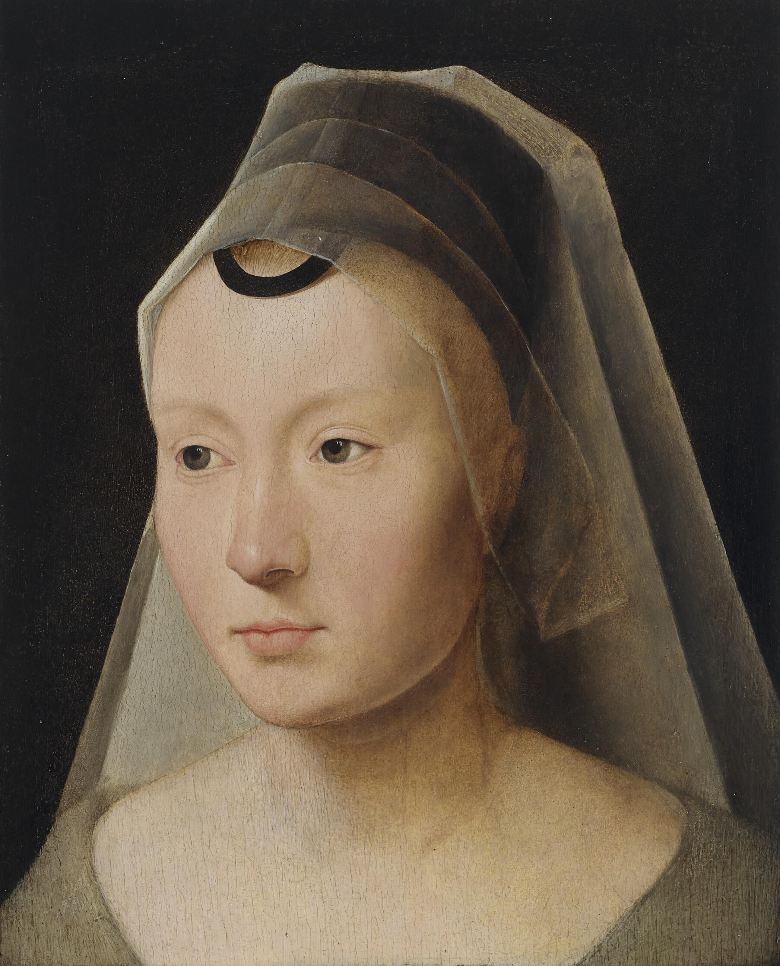 Hans Memling - Portrait of a lady, bust-length