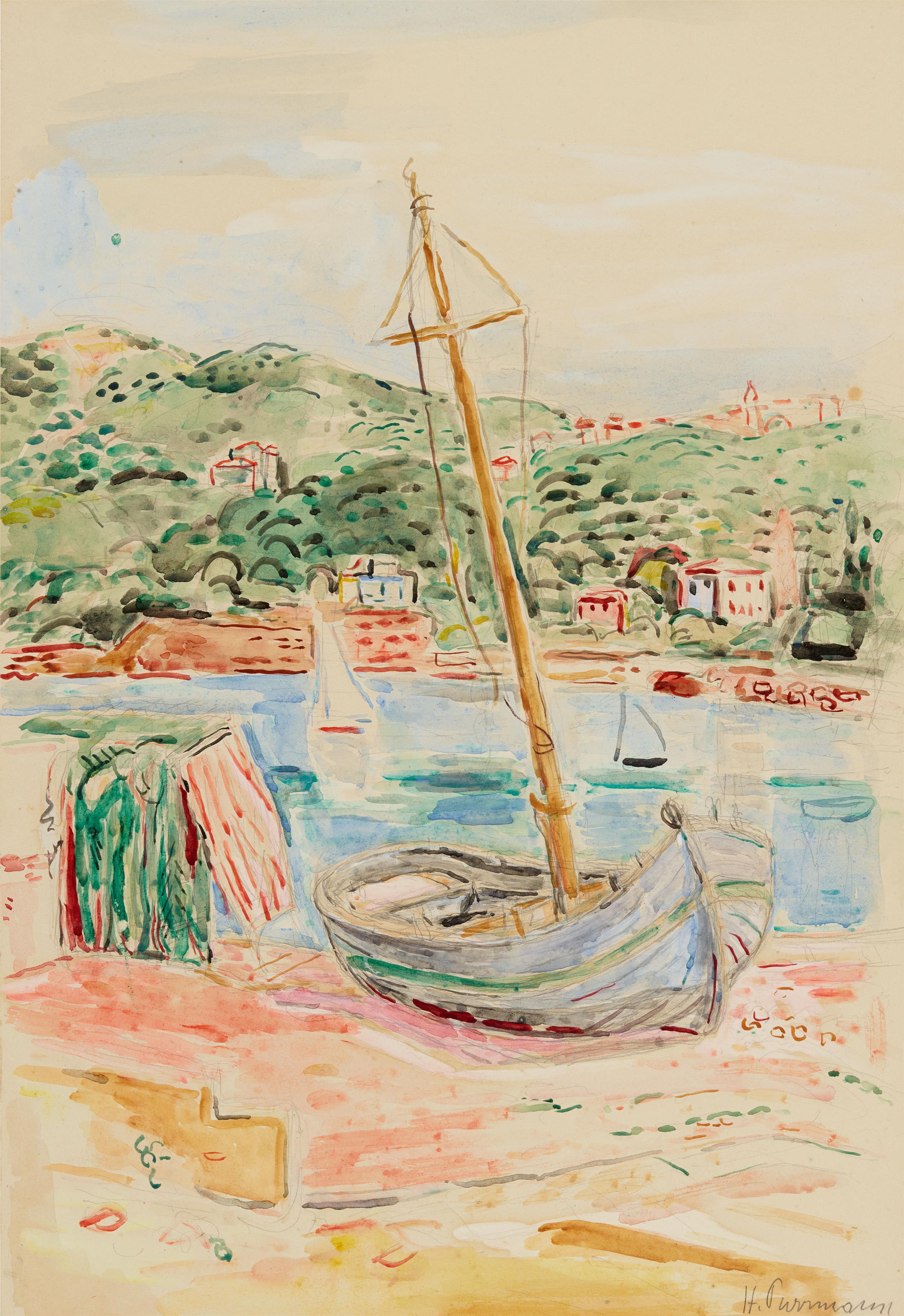 Hans Purrmann - Boot am Ufer (Monterosso)