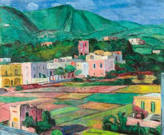 Hans Purrmann - Landschaft auf Ischia mit Monte Epomeo.