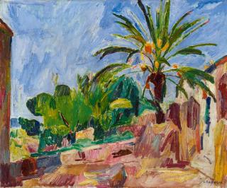 Hans Purrmann - Landschaft mit Palme