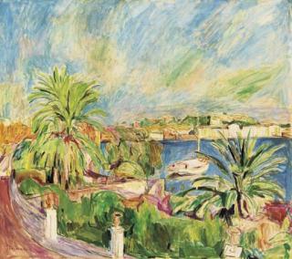 Hans Purrmann - Palmen am Hafen, Porto d\'Ischia