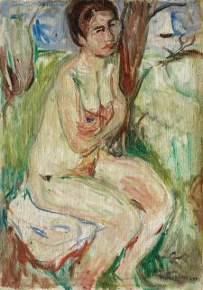 Hans Purrmann - Sitzender Akt