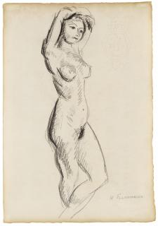 Hans Purrmann - Stehender weiblicher Akt