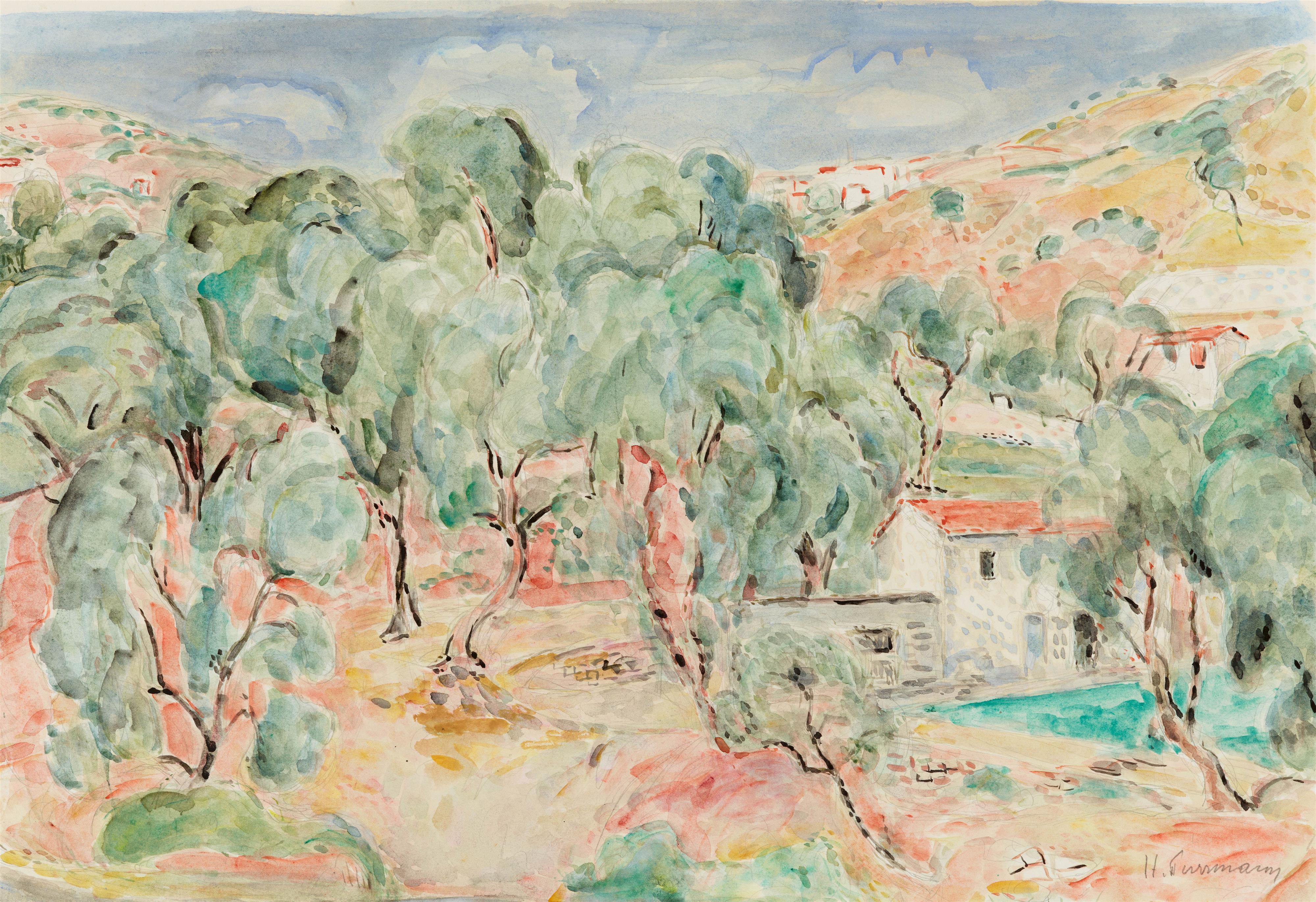 Hans Purrmann - Südliche Landschaft (Ospedaletti)