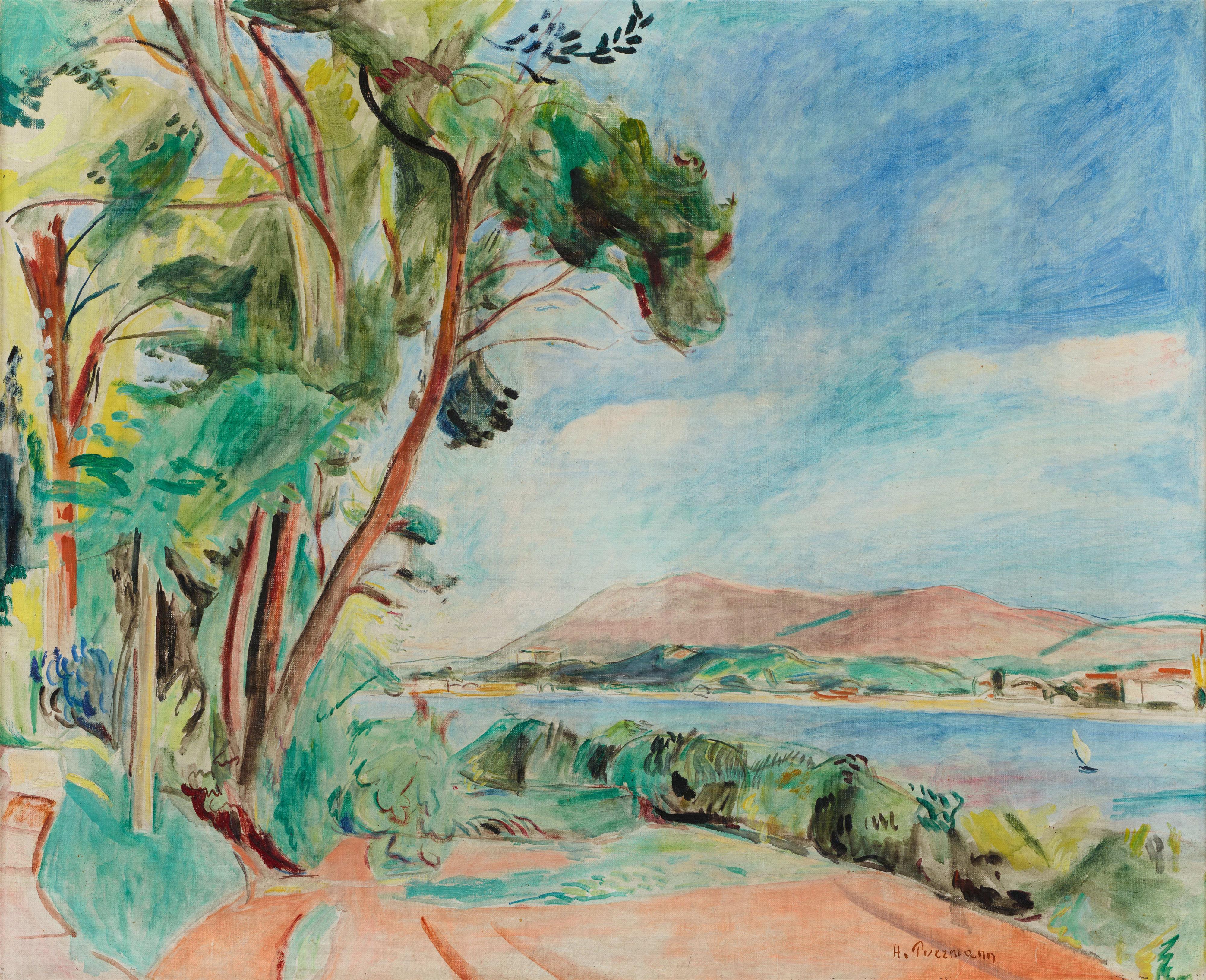 Hans Purrmann - Uferlandschaft bei Hendaye