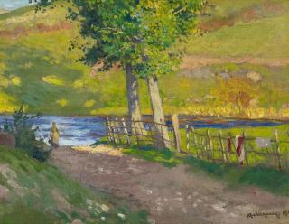 Hans Richard von Volkmann - Sommerliche Flusslandschaft