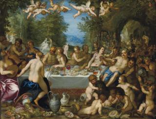 Hans Rottenhammer - Le festin des dieux : Le mariage de Bacchus et d\'Ariane