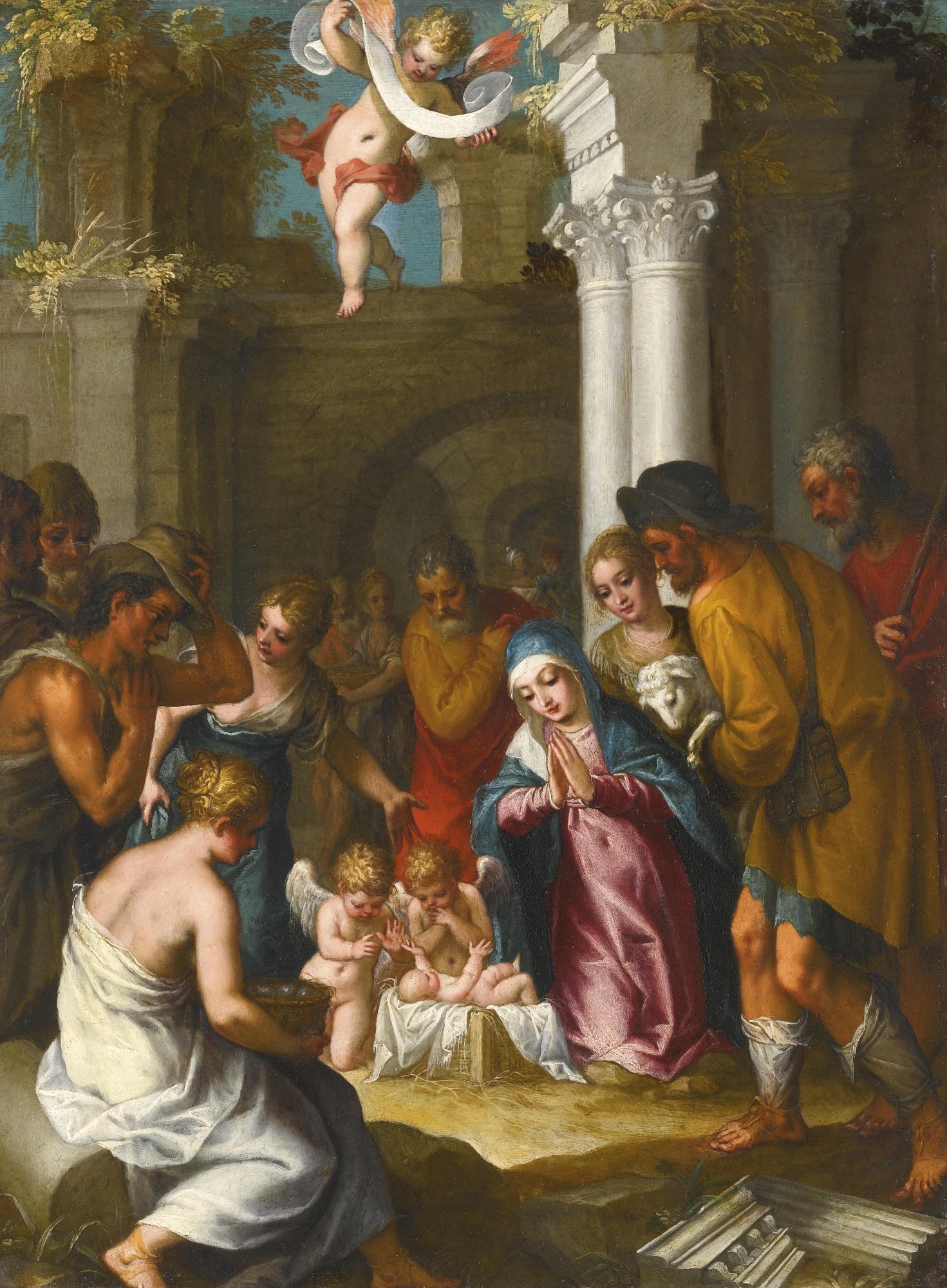 Hans Rottenhammer - The Adoration Of The Shepherds