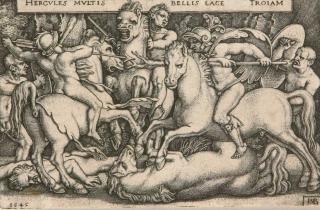 Hans Sebald Beham - 3 Bll. aus: Die Taten des Herkules.